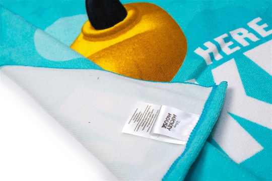 Dimcol Kids Beach Towel Light Blue Mickey 140x70cm