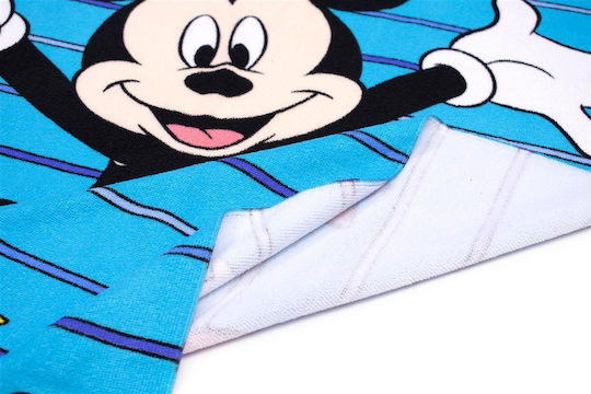 Dimcol Kids Beach Towel Blue Mickey 140x70cm