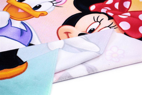 Dimcol Παιδική Πετσέτα Θαλάσσης Ροζ Minnie 140x70εκ.