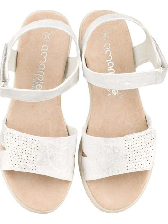 Women's Flat Sandals Anatomic in Silver Color