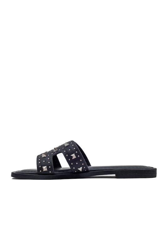 Women's Flat Sandals in Black Color