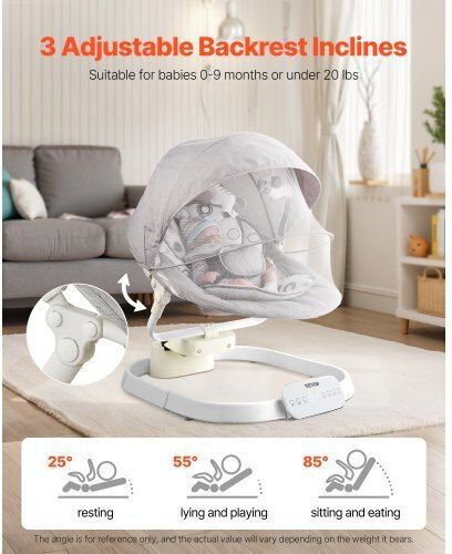Vevor Elektrisch Baby Relax Gray für Kind bis 9kg