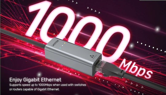 Unitek Converter Usb-c To Lan Gigabit Ethernet+usb-a Y-3465a