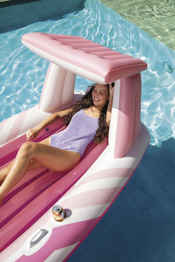 Intex Φουσκωτό Στρώμα Θαλάσσης Ροζ 183x119cm