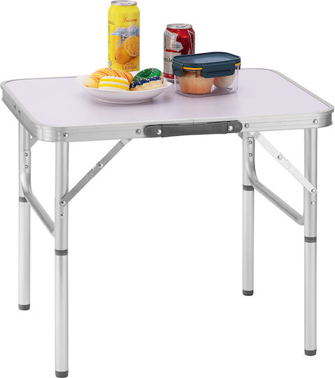 Bakaji Table Aluminum for Camping Foldable in Case 60xx45cm Gray