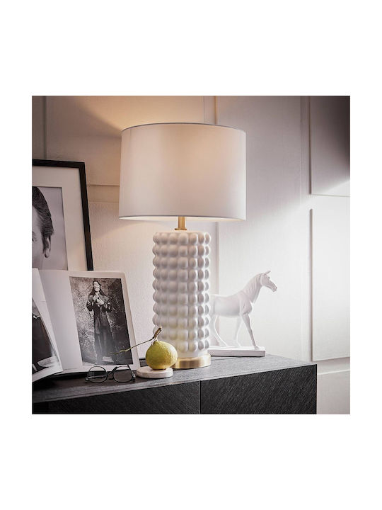 Butlers Ceramic Table Lamp with Beige Shade and Base