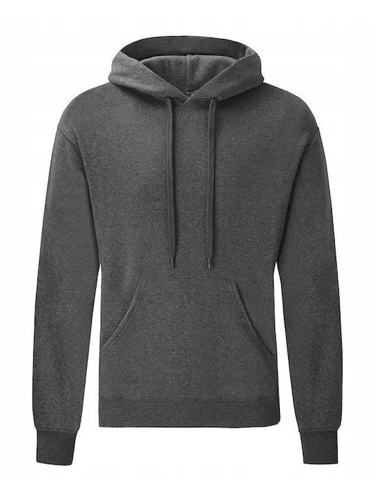 Fruit of the Loom Unisex Διαφημιστικό Φούτερ Μακρυμάνικο Dark Heather Grey