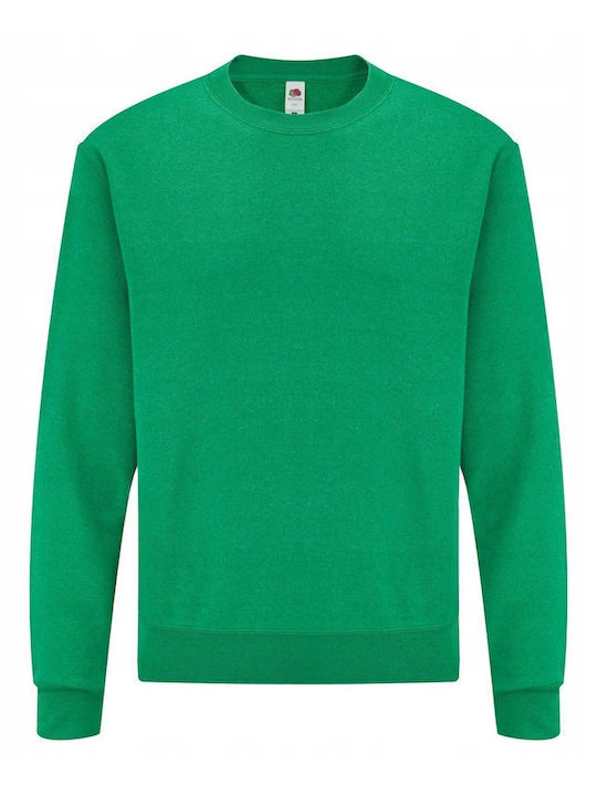 Fruit of the Loom Unisex Διαφημιστικό Φούτερ Μακρυμάνικο Retro Heather Green