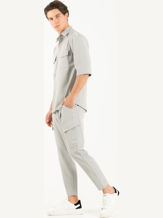 Langärmeliges Overshirt Grau