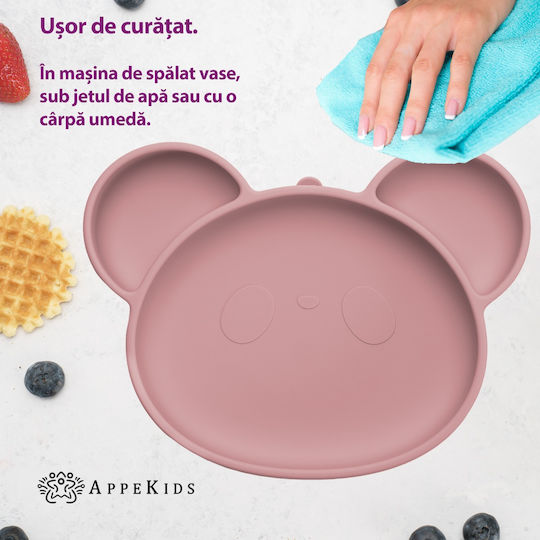 AppeKids Kinderteller aus Silikon Rosa