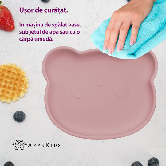 AppeKids Kinderteller aus Silikon Rosa