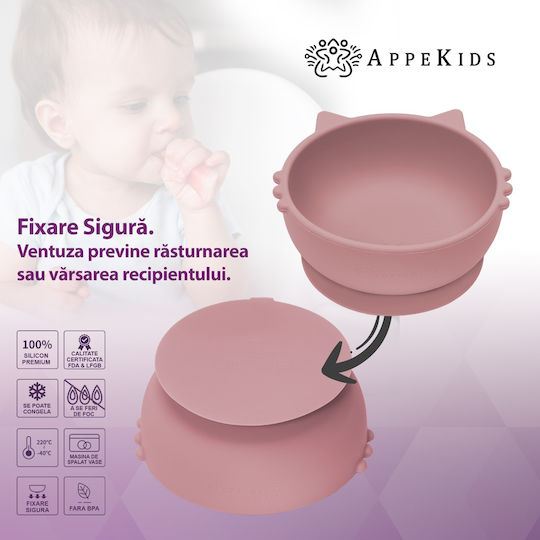 AppeKids Kinderessschale aus Silikon Rosa