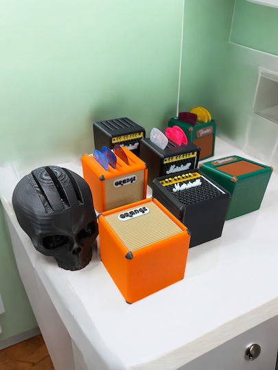 3D-gedruckter Plektrumhalter Typ Orange Verstärker