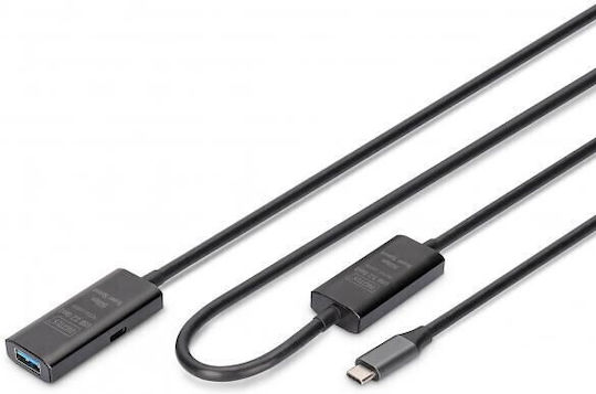 Καλώδιο Usb Digitus Extension Usb-c->usb-a M F 10g 10,00m