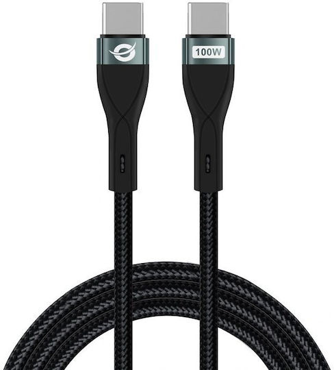 Conceptronic Regular USB 2.0 Cablu USB-C bărbătesc - USB-C 100W Negru 2m (ETTA01B20)
