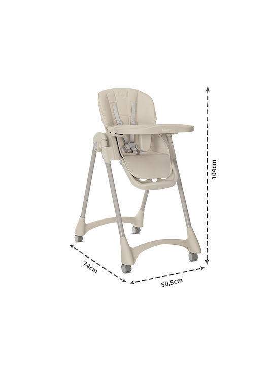 Lorelli Tummy Time Foldable Highchair with Adjustable Height Beige