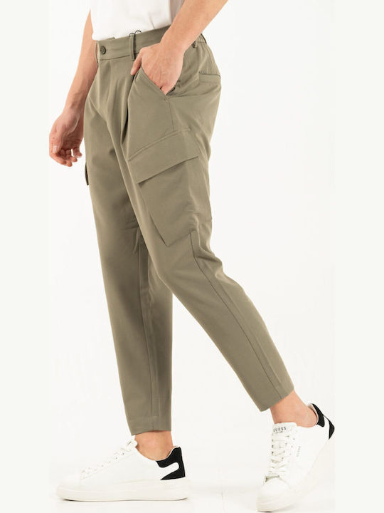 Hose in Geradem Schnitt Olive Khaki