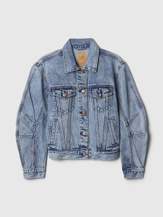 Lang Damen Jeansjacke Medium Wash