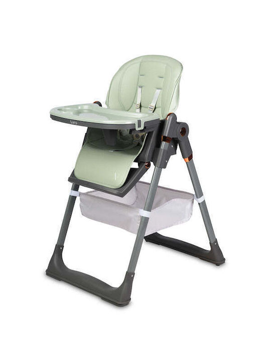 Caretero Vars Foldable Baby Highchair with Adjustable Height Mint