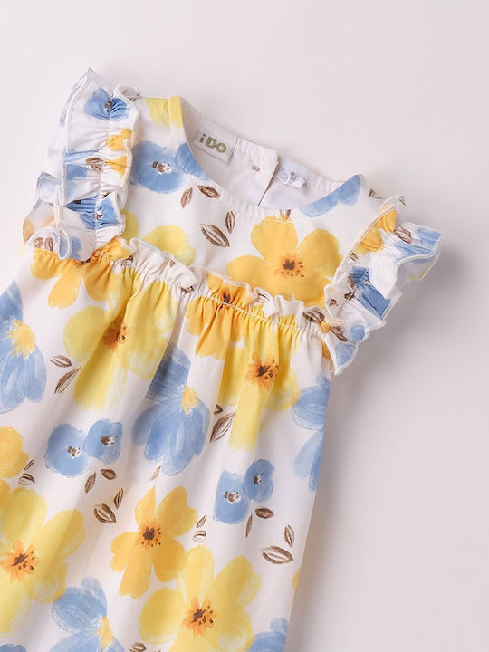 Woven Dress Παιδικό Φόρεμα White-yellow