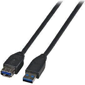 EFB USB 3.0 Cable USB-A male - USB-A female Μαύρο 1.8m K5237.1,8