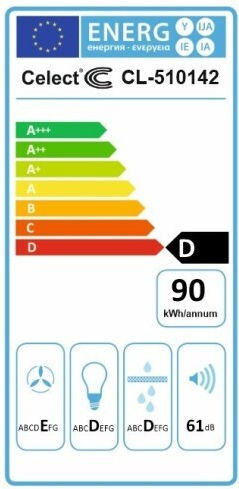 Celect Ελεύθερος Απορροφητήρας 60cm Καφέ