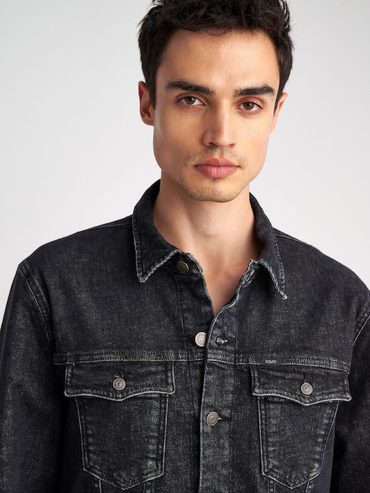 David Geacă Denim Neagră