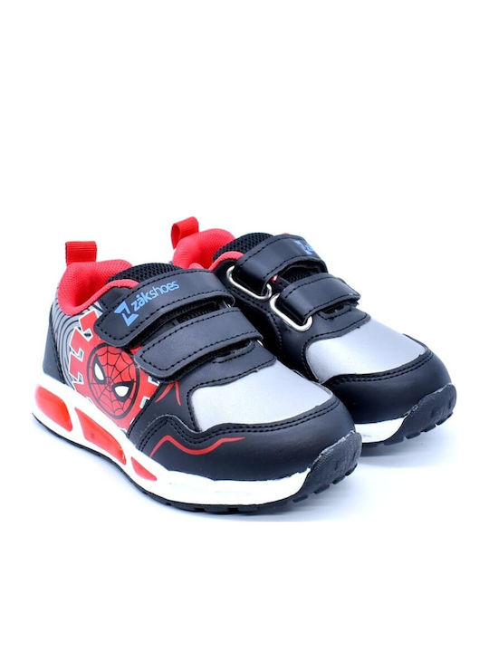 Kids Sneakers with Scratch & Lights Black