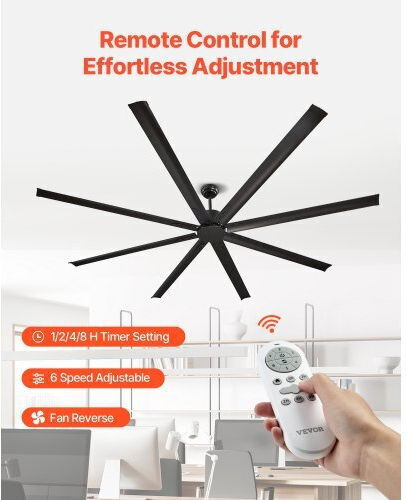 Vevor Deckenventilator 244cm Schwarz