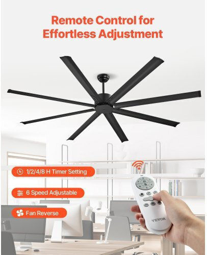 Vevor Deckenventilator 213cm Schwarzer