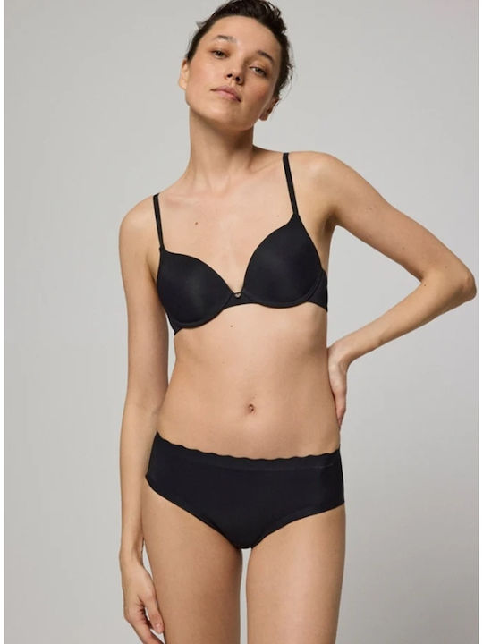 Damen Slip Nahtlos Schwarz