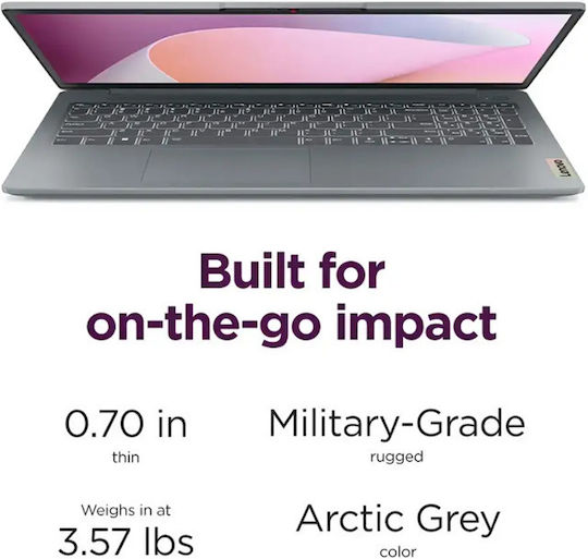 Lenovo IdeaPad Slim 3 15ABR8 15.6" IPS FHD Touchscreen (Ryzen 7-5825U/16GB/512GB SSD/W11 Home) Arctic Grey (US Keyboard)