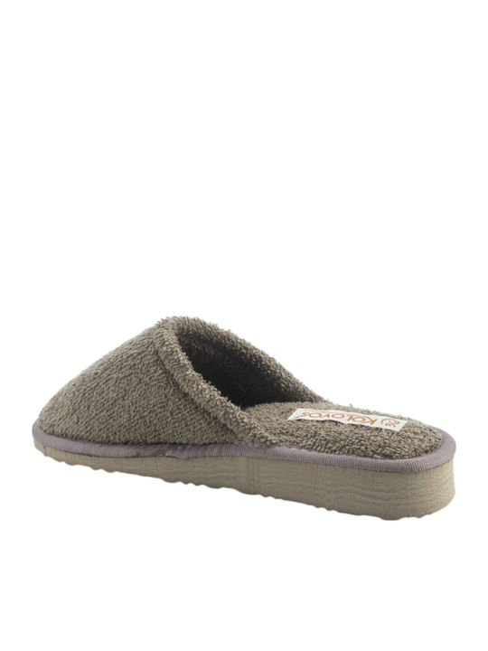 Closed Terry Women's Slippers Brown