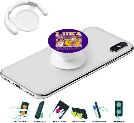 Luka Doncic Basketball Phone Holders Stand White Mobile Hand Grip