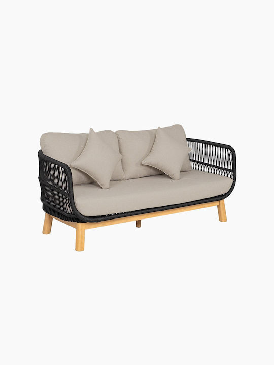 Woodwell Garten- und Outdoor-Möbelsets Mark 4 Stück Natur mit Kissen E2360,1