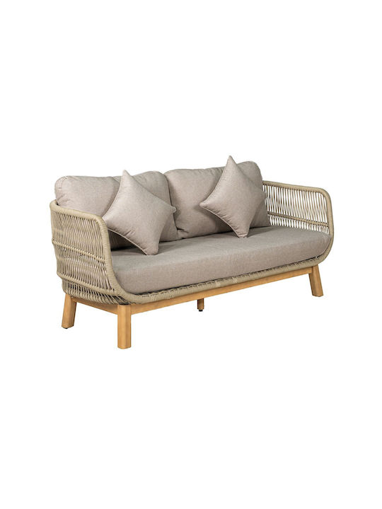 Outdoor Living Room Set Mark 4 Pieces Natural With Pillows E2360,2