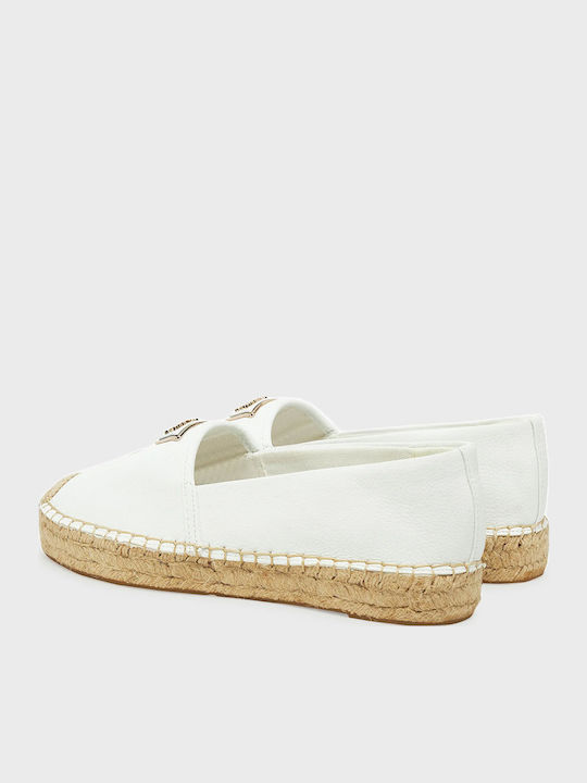 Women's Leather Espadrilles White
