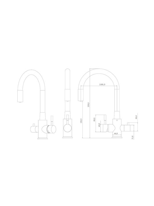 QWaterFilters Πάγκου Ασημί QWaterFilters Πάγκου Ασημί
