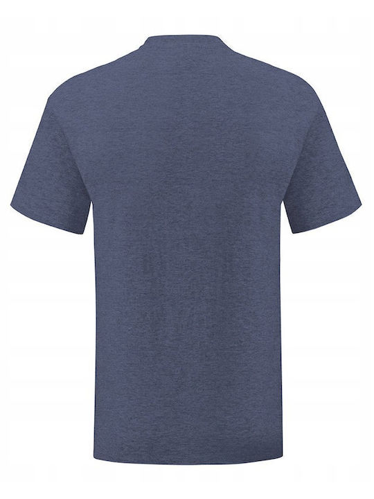 Fruit of the Loom Iconic Men's Short Sleeve Promotional T-Shirt Heather Navy