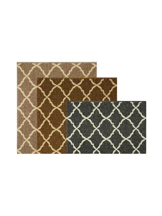 Nikotex Carpets Καρντιφ 954 Σετ Μοντέρνα Χαλιά Κρεβατοκάμαρας Καστανό 2000000139708 3τμχ