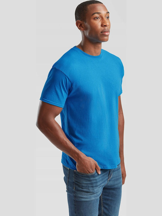 Fruit of the Loom Ανδρικό Διαφημιστικό T-shirt Κοντομάνικο Azure Blue