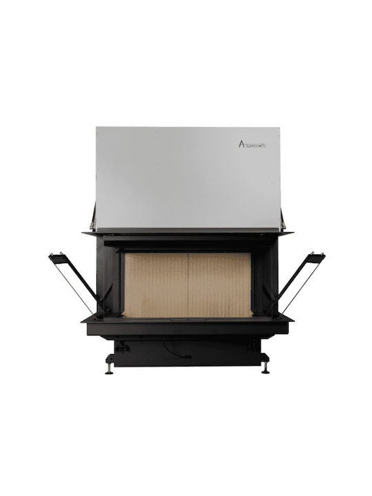A. Caminetti Crystal 100 Premium Kaminofen Holz 13kW Dreiseitige mit Schranktüren