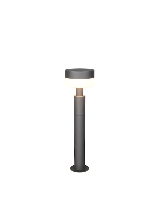 Trio Lighting Mackenzie Outdoor Floor Lamp Small Post with Warm White Light Gray