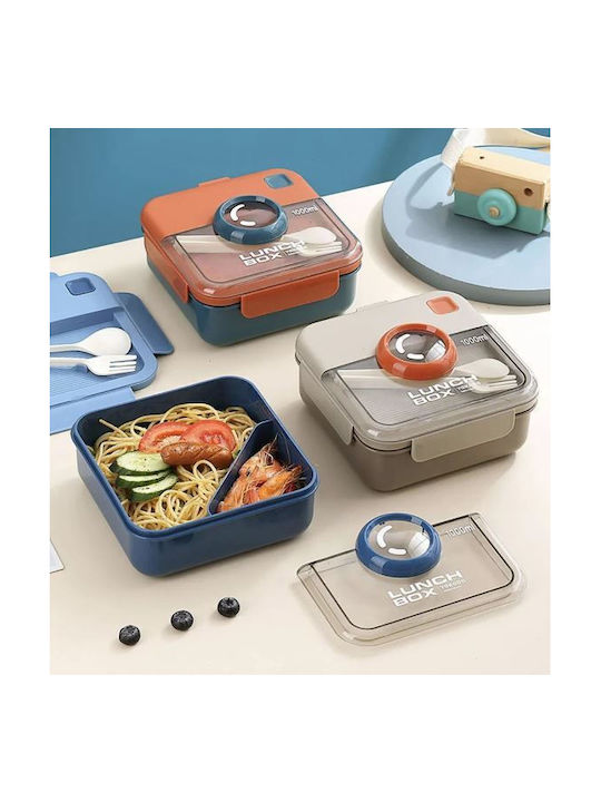 Lunchbox Kunststoff Blau 15x15cm 1Stück