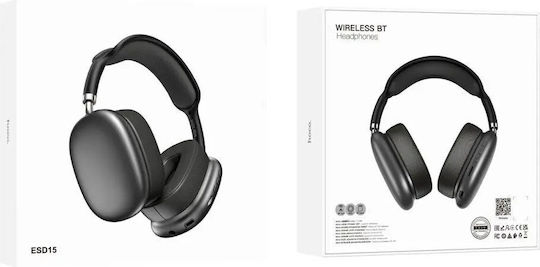 Hoco ESD15 Max Shadow V5.3 Kabellos / Kabelgebunden Über Ohr Kopfhörer mit 12 Stunden Betriebszeit Gray