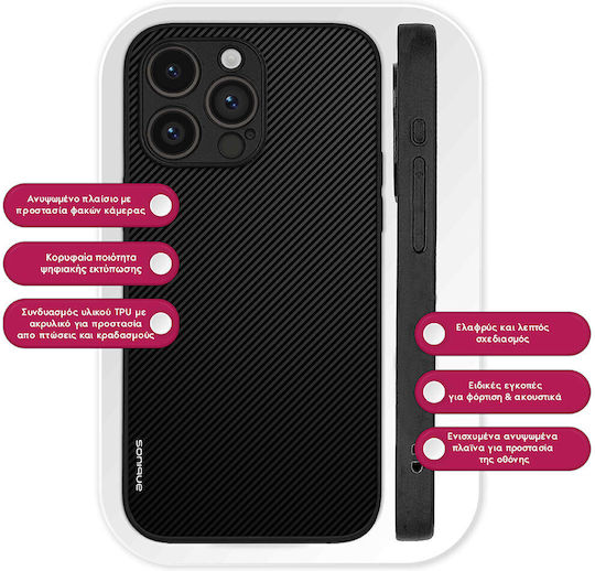 Калъф Sonique Carbon Series за Motorola Moto G85 5G Черен
