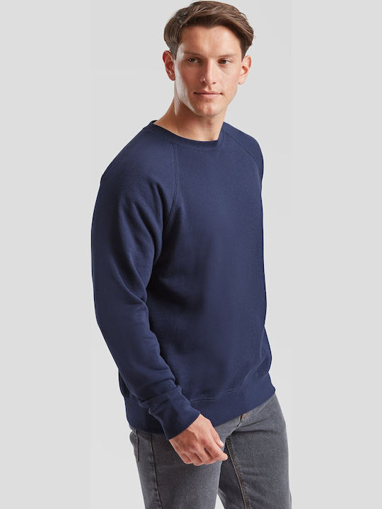 Fruit of the Loom Raglan Men's Long Sleeve Promotional Sweatshirt Navy