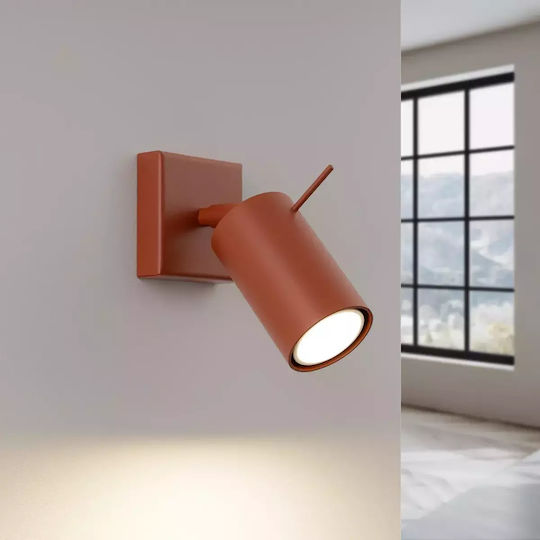 Sollux Einzel Spot mit Fassung GU10 in Rot Farbe