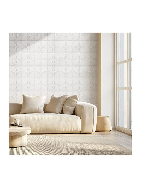 Panouri Decorative 3D Din PVC Cu Adeziv Alb