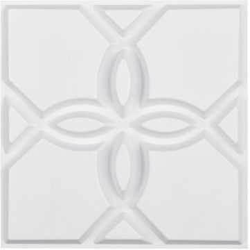 3D Wandpaneele aus PVC mit Kleber Weiß